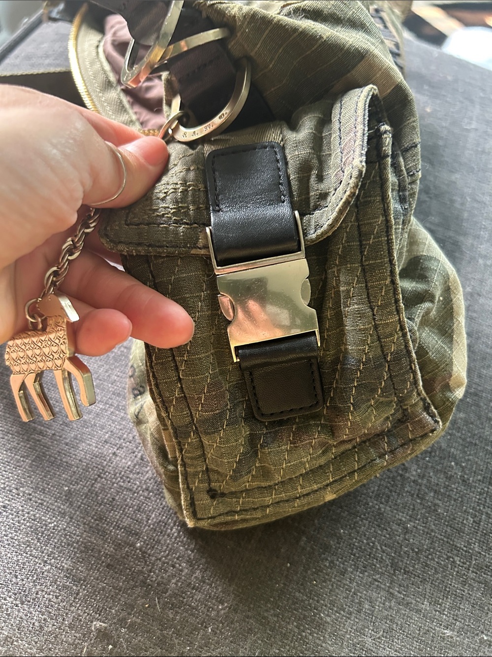 L.A.M.B. by Gwen Stefani Camo Canvas Shoulder Bag - Picture 10 of 10